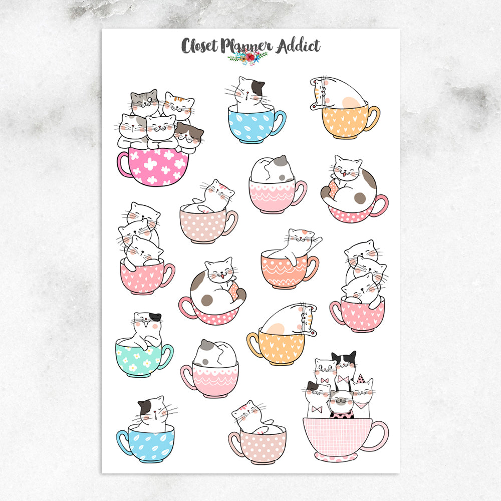 Cat mom planner stickers - Kitten Purrito Stickers – The Planner's