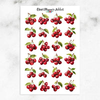 Red Cherries Planner Stickers by Closet Planner Addict (S-722)