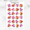 Watercolour Gerberas Planner Stickers by Closet Planner Addict (S-724)