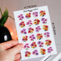 Watercolour Gerberas Planner Stickers by Closet Planner Addict (S-724)