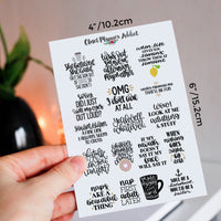 Sassy Quotes Planner Stickers | Sarcastic Quotes by Closet Planner Addict  (S-727)