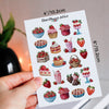 Watercolour Strawberries and Cakes Planner Stickers by Closet Planner Addict  (S-730)