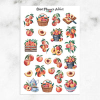 Watercolour Peaches Planner Stickers by Closet Planner Addict (S-732)