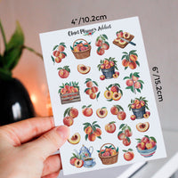 Watercolour Peaches Planner Stickers by Closet Planner Addict (S-732)