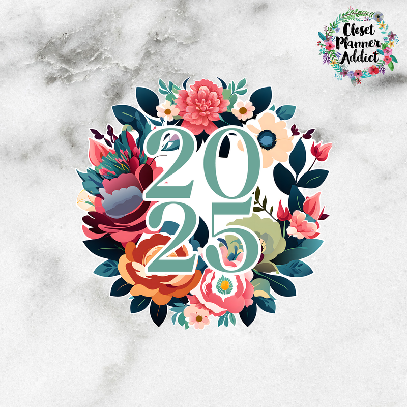 2025 Die Cut Sticker | Colourful Florals (DC-046)