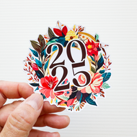 2025 Die Cut Sticker | Colourful Florals (DC-047)