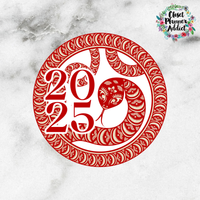 Chinese New Year Die Cut Sticker | Lunar Year of the Snake 2025 Die Cut Sticker (DC-054)